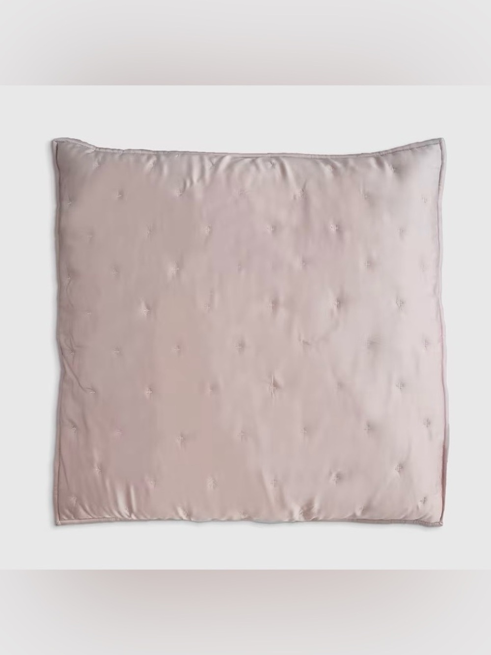 NWOT Quince Bamboo Dream Quilted Euro Sham, 26 X 26 (Soft Blush)
